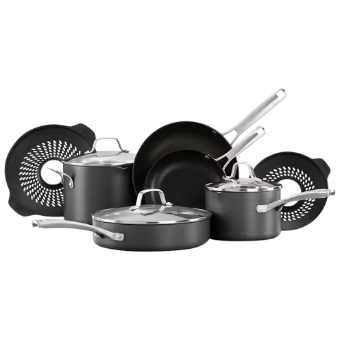 Calphalon Classic 10-Piece Hard-Anodized Nonstick Cookware Set with No-Boil-Over