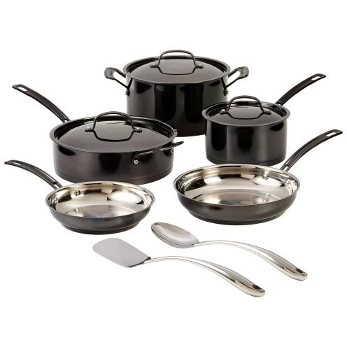 Cuisinart 10-Piece MicaShine Stainless Steel Cookware Set